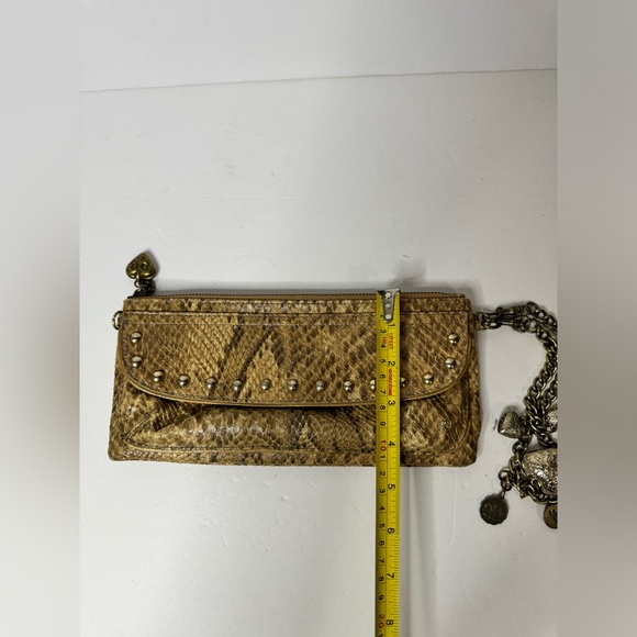 KATHY VAN ZEELAND Faux Snake Clutch Purse with Ornate Strap - Picture 12 of 12